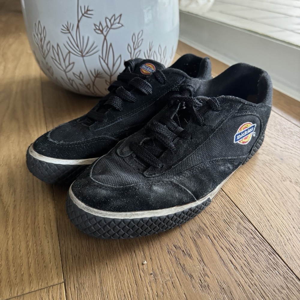 Vintage Dickies Work Shoes Men's 10 Skater Black Low Top Grunge Chunky Y2K